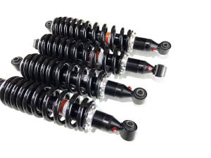 MONSTER AXLES - Monster Performance Full Shock Set for Honda Pioneer 500 2017-2021, Front & Rear, Monotube, Dual-Rate, Responsive Handling, Quality Tested, Gas-charged, Anti-foam, Anti-shear, Adjustable - Image 2