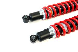MONSTER AXLES - Monster Performance Rear Gas Shocks for Honda Pioneer 700 & 700-4 2014, Left & Right, Linear Rate, Red, Responsive Handling, Quality Tested, Gas-charged, Anti-foam, Anti-shear, Adjustable - Image 2