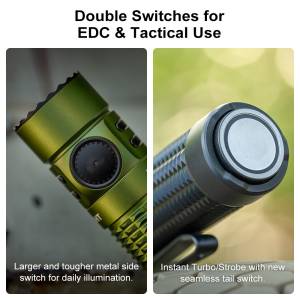 Olight - Warrior Mini 3 Portable Tactical Flashlight - Desert Tan - 1750 Lumens - 240 Meter Throw - 5 Modes & Strobe - Tactical - Rechargeable - Image 4