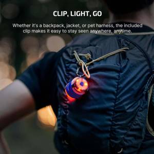 Olight - Gober 2 Smart Signal Light, One Switch Control, Rechargeable, USB-C Charging Port, 6 Color Settings Group Activities, Pet Tracking, Safety - Image 2