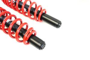 MONSTER AXLES - Monster Performance Front Shocks for Polaris 7041784, Left & Right, Ranger Series 10 & 11, Monotube, Dual-Rate, Responsive Handling, Gas-charged, Anti-foam, Anti-shear, Quality Tested, Red - Image 2