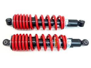 Monster Performance Front Shocks for Yamaha Kodiak 700 2016-2022, Left & Right, Dual Rate, Red, Responsive Handling, Optimal Damping, Quality Tested, Gas-charged, Anti-foam, Anti-shear, Adjustable
