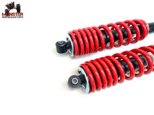 MONSTER AXLES - Monster Performance Front Shocks for Yamaha Kodiak 700 2016-2022, Left & Right, Dual Rate, Red, Responsive Handling, Optimal Damping, Quality Tested, Gas-charged, Anti-foam, Anti-shear, Adjustable - Image 3