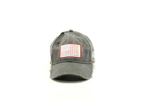 ATV Parts Connection Authentic Baseball Cap, 100% Cotton, Grey, Adjustable, Comfortable Fit, Pre-Curved, All Weather, Rough Edges, First Generation, Original Issue, Flag Logo