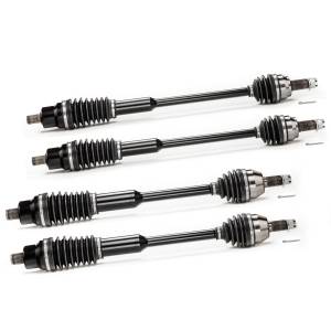 Monster XP Series Full CV Axle Set for Polaris RZR XP XP4 1000 2014-2015, Front & Rear, Telescoping, Built Tough, 4340 Chromoly Steel, Direct Fit, Factory Length with 4" of Travel