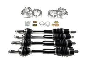 Monster Full CV Axle Set with High Lifter 2" Lift Kit & Spacers for Can-Am 705401801, 705401802, 705502406, Front & Rear, Telescoping, Built Tough, 4340 Chromoly, Dominate Trails