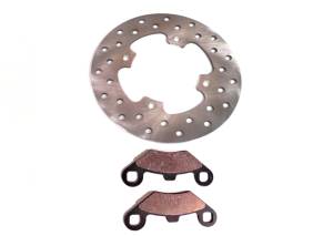 Performance Front Brake Rotor with Pads for Polaris 5248378, Optimal Braking, Quality Tested, Quiet Operation, Precision Balanced, Corrosion Resistant, ATVPC