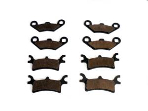 Monster Performance Full Brake Pad Set for Polaris Sportsman 2201398, 2202412, 2202414, Front & Rear, Quiet Braking, Low-Dust, All-Weather, Quality Tested