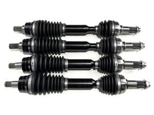 Monster XP Series Full CV Axle Set for Yamaha 28P-2510J-02-00, 28P-2530V-10-00, Front & Rear, Telescoping, Built Tough, 4340 Chromoly Steel, Direct Fit, Factory Length with 4" of Travel