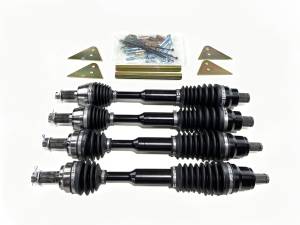 Monster Full CV Axle Set with High Lifter 2" Lift Kit for Polaris 1332873 1332642, Front & Rear, Telescoping, 4340 Chromoly, Dominate Trails