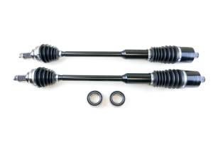 Monster XP Series Rear CV Axles & Brgs for Polaris 1334060, Left & Right, RZR XP XP4 Turbo S, Telescoping, Built Tough, 4340 Chromoly Steel, Direct Fit, Factory Length with 4" of Travel