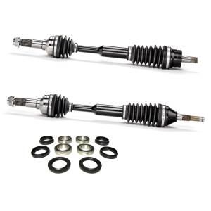 Monster XP Series Front CV Axles & Brg Kits for Yamaha Rhino 450 & 660 2004-2009, Left & Right, Telescoping, Built Tough, 4340 Chromoly Steel, Direct Fit, Factory Length with 4" of Travel
