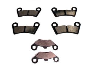 Monster Performance Full Brake Pad Set for Polaris Outlaw 450 S 2008-2010 & Outlaw 525 S/IRS 2007-2011, Front & Rear, Quiet Braking, Low-Dust, All-Weather, Quality Tested