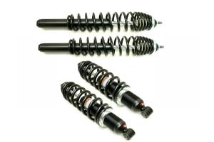 Monster Performance Full Shock Set for Polaris Ranger 500 2x4 2005-2009, Front & Rear, Monotube, Responsive Handling, Optimal Damping, Gas-charged, Anti-foam, Anti-shear, Quality Tested