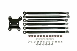 Monster Performance Rear Radius Rod Set for Can-Am 64" Maverick X3 2017-2023 STD XDS DS, Precision Machined, Steel, Improve Stability, Reduce Flex, Set of 6, Black
