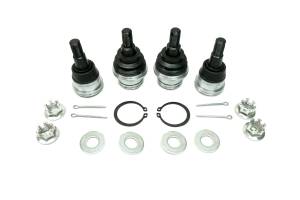 Monster Axles - Monster Performance Full Ball Joint Set for Honda 51375-HL6-A02, 51220-TY0-004, Upper & Lower, Heavy Duty, 4340 Chromoly Steel, Greaseable, Low Friction, Adjustable, Chrome Plated, Set of 4 - Image 3