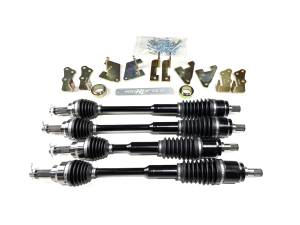 Monster Full CV Axle Set with High Lifter 2.5" Lift Kit for Honda Pioneer 700 2015-2022, Front & Rear, Telescoping, 4340 Chromoly, Dominate Trails
