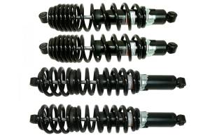 Monster Performance Full Shock Set for Polaris 7044094, 7043759, Front & Rear, Monotube, Responsive Handling, Optimal Damping, Quality Tested, Gas-charged, Anti-foam, Anti-shear, Adjustable