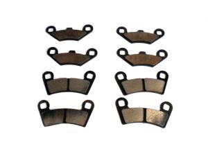 Monster Performance Full Brake Pad Set for Polaris RZR 570, RZR 800, RZR S 800 2008-2016, Front & Rear, Quiet Braking, Low-Dust, All-Weather, Quality Tested