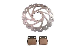 Performance Rear Brake Rotor with Pads for Yamaha 5FK-2582W-00-00, Optimal Braking, Quality Tested, Quiet Operation, Precision Balanced, Corrosion Resistant, ATVPC