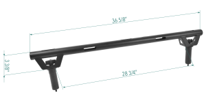Aprove - Aprove Bed Rails for Polaris Ranger XP 900 & XP 1000, Heavy Duty Steel, Precision Engineered, Weather Resistant, Corrosion Proof, Black Powder Coat, Long-Life Durability - Image 2