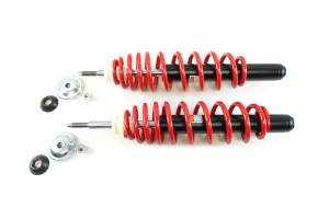 Monster Performance Front Shocks for Polaris 7041784, Left & Right, Ranger Series 10 & 11, Monotube, Dual-Rate, Responsive Handling, Gas-charged, Anti-foam, Anti-shear, Quality Tested, Red