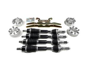 Monster Full CV Axle Set with High Lifter 2" Lift Kit & Spacers for Yamaha Grizzly 700 2016-2022, Front & Rear, Telescoping, 4340 Chromoly, Dominate Trails