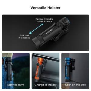 Olight - Seeker 4 Pro High Power Flashlight - Orange CW - 4600 Lumen - 260 Meter Throw - 6 Modes, USB-C Charger - Dog Walking - Hiking - Camping - Emergency - Image 4
