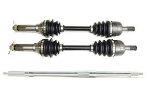 Precision Full CV Axle Set for Yamaha Wolverine 350 2001-2005 YFM35, Front & Rear, Quality Tested, Heat-Treated, 4140 Chromoly Steel, Exact Fit, ATVPC
