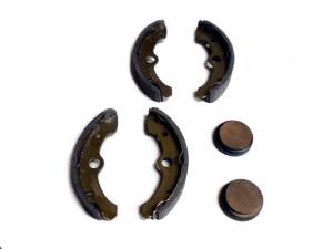 Monster Performance Full Brake Pad Set with Shoes for Yamaha Big Bear 350 4x4 1989-1995, Front & Rear, Quiet Braking, Low-Dust, All-Weather, Quality Tested