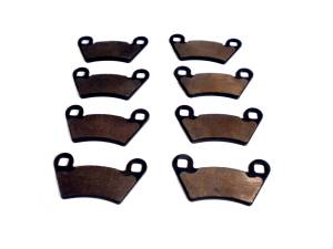 Monster Performance Full Brake Pad Set for Polaris 2202413, Ranger 325 400 500 800, Front & Rear, Quiet Braking, Low-Dust, All-Weather, Quality Tested