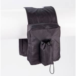 ATV Parts Connection - ATV Tank Bag, Weather Resistant Canvas, Quick Reach Dual-Zippered Pockets, Insulated Pull String Bottle Pocket, Low Profile, UV Resistant, Black, ATVPC - Image 2