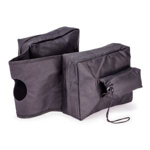 ATV Parts Connection - ATV Tank Bag, Weather Resistant Canvas, Quick Reach Dual-Zippered Pockets, Insulated Pull String Bottle Pocket, Low Profile, UV Resistant, Black, ATVPC - Image 4