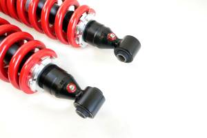 MONSTER AXLES - Monster Performance Rear Shocks for Yamaha Rhino 660 2004, Left & Right, Monotube, Dual Rate, Red, Responsive Handling, Optimal Damping, Quality Tested, Gas-charged, Anti-foam, Anti-shear, Adjustable - Image 3