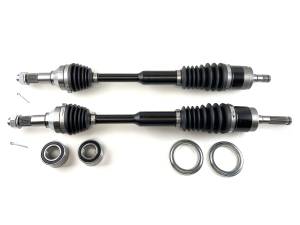 Monster XP Series Front CV Axles & Brgs for Can-Am 705400952 705400953, Left & Right, Telescoping, Built Tough, 4340 Chromoly Steel, Direct Fit, Factory Length with 4" of Travel