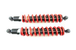 Monster Performance Rear Gas Shocks for Honda Pioneer 700 & 700-4 2014, Left & Right, Linear Rate, Red, Responsive Handling, Quality Tested, Gas-charged, Anti-foam, Anti-shear, Adjustable