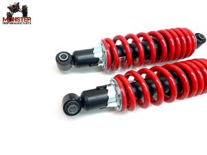 MONSTER AXLES - Monster Performance Rear Shocks for Honda 52400-HL5-C21 Pioneer 500 2017-2021 Left & Right Dual-Rate Red Responsive Handling Quality Tested Gas-charged Anti-foam Anti-shear Adjustable - Image 3
