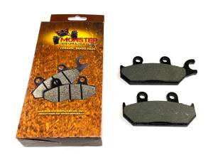 Monster Performance Front Left Brake Pads for Yamaha 1XD-25805-00-00 Quiet Braking Low-Dust All-Weather Quality Tested