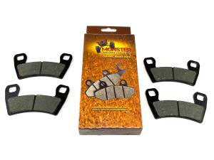 Monster Performance Front Brake Pads for Polaris 2206025 Left & Right Quiet Braking Low-Dust All-Weather Quality Tested Set of 2