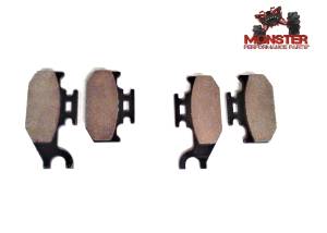 MONSTER AXLES - Monster Performance Full Brake Pad Set for Bombardier Quest & Traxter 500 650 2001-2004 Front & Rear Quiet Braking Low-Dust All-Weather Quality Tested - Image 3