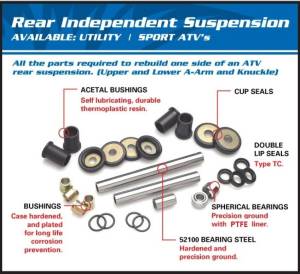 All Balls Racing - Precision IRS Bearing Bushing Kit for Polaris ACE Ranger RZR 2014-2018 Corrosion Resistant Reduced Friction Quality Tested ATVPC - Image 3