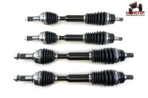 MONSTER AXLES - Monster Full CV Axle Set with High Lifter 2" Lift Kit for Yamaha Grizzly 700 2014-2015 Telescoping 4340 Chromoly Precision Machined Exact Fit Factory Length with 4" of Travel - Image 2