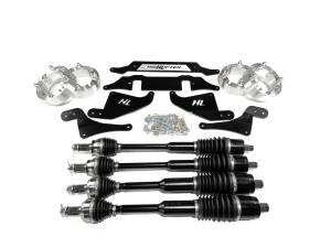 Monster Full CV Axle Set with High Lifter 2" Lift Kit & Spacers for Polaris 1333263 1333081 Front & Rear Telescoping 4340 Chromoly Dominate Trails