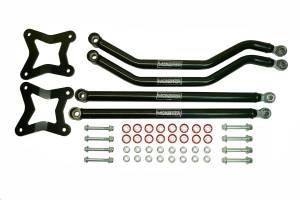 Monster Performance High Clearance Rear Radius Arm Set for Polaris RZR XP XP4 1000 2014-2024 Precision Machined Steel Improve Stability Reduce Flex Set of 4 Black
