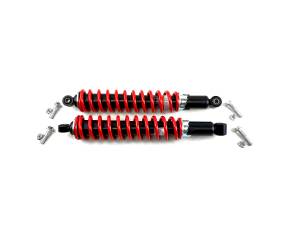 Monster Performance Front Shocks for Honda TRX400EX 2005-2007 Left & Right Linear Rate Red Responsive Handling Optimal Damping Quality Tested Gas-charged Anti-foam Anti-shear Adjustable