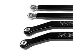 MONSTER AXLES - Monster Performance High Clearance Radius Rods for Polaris RZR PRO XP XP4 2020-2023 Precision Machined 6061-T6 Aluminum Alloy Heavy Duty Improve Stability Set of 4 Black Anodized - Image 3