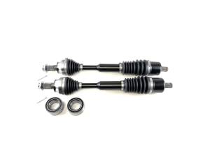 Monster XP Series Front CV Axles & Brgs for Polaris 1333802 Left & Right Sportsman & Scrambler 850 1000 48" Telescoping Built Tough 4340 Chromoly Steel Factory Length with 4" of Travel