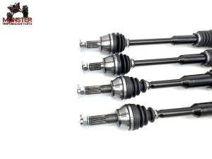 MONSTER AXLES - Monster Full CV Axle Set with High Lifter 2" Spacers for Polaris 1332637 1332947 Telescoping 4340 Chromoly Steel Precision Machined Exact Fit Factory Length with 4" of Travel - Image 4