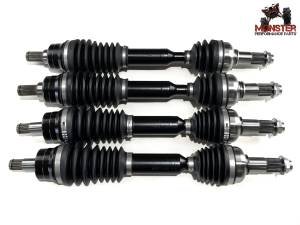 MONSTER AXLES - Monster Full CV Axle Set with High Lifter Spacers for Yamaha Grizzly 700 2014-2015 Telescoping 4340 Chromoly Precision Machined Exact Fit Factory Length with 4" of Travel - Image 2