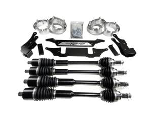 Monster Full CV Axle Set with High Lifter 3" Lift Kit & Spacers for Polaris 1334491 1333944 Front & Rear Telescoping 4340 Chromoly Dominate Trails